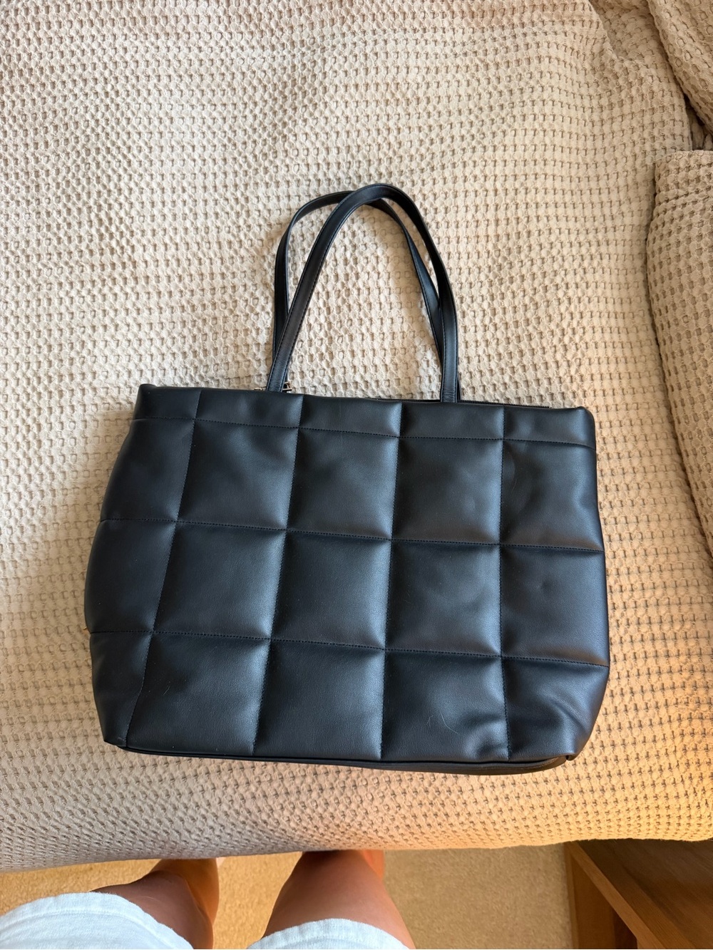 Target Black Quilted Tote Bag